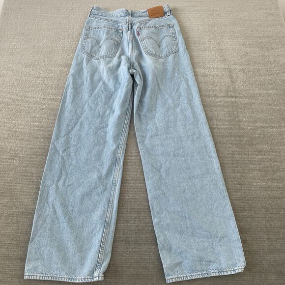 Levi's Jeans Women 27 Light Wash Ultra High Rise Loose Button Fly Casual Classic - Picture 2 of 10